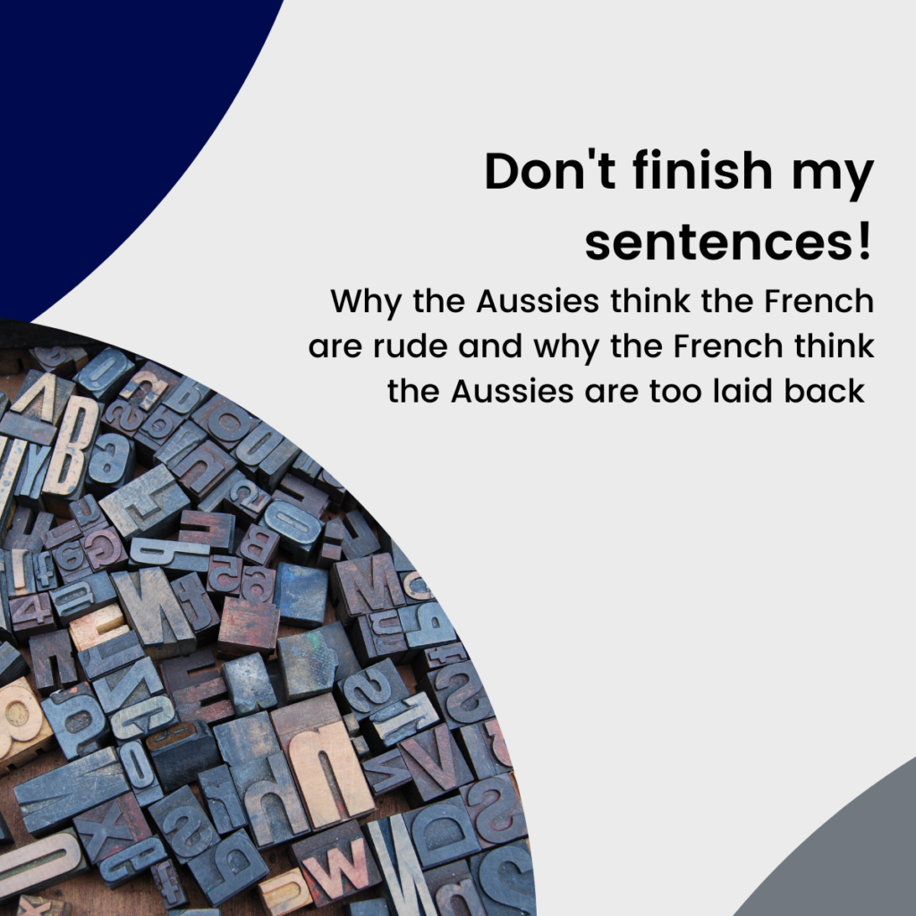 France Australia - Cultural differences in conversation